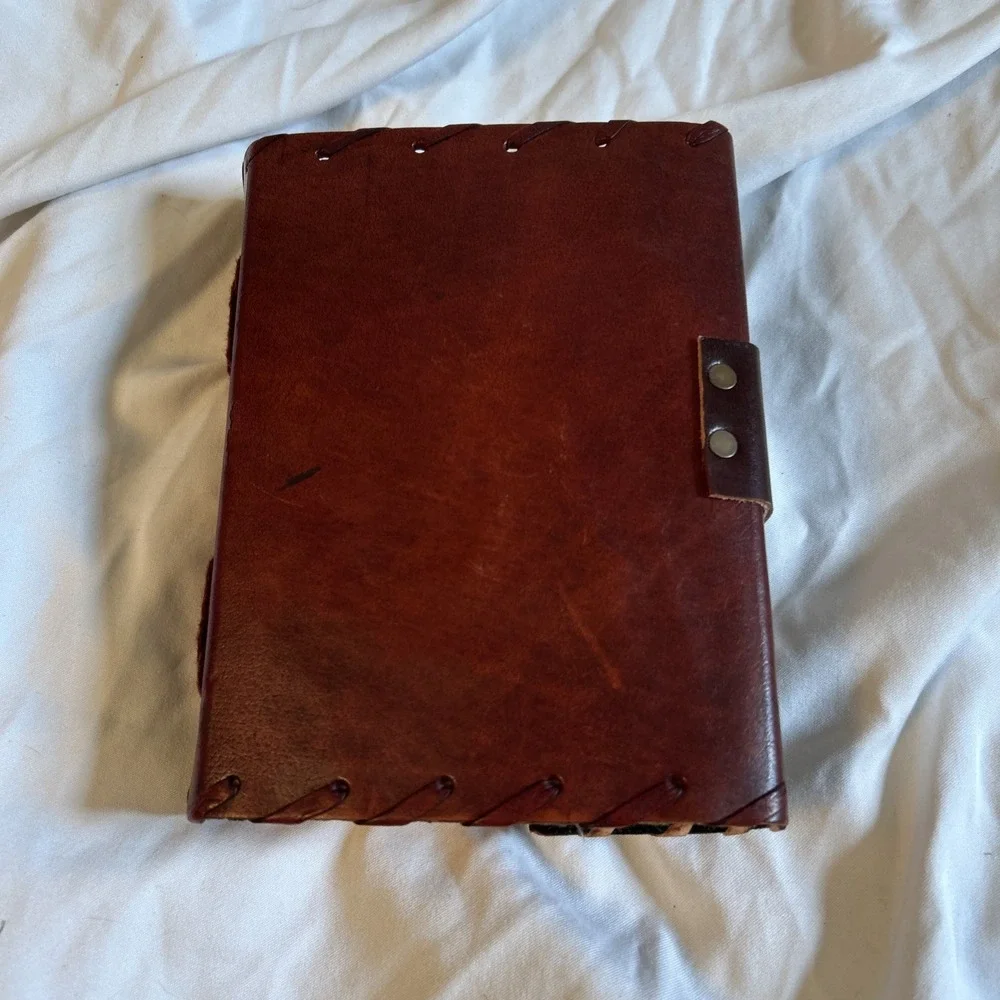 Hocus Pocus Leather Journal Spell Book 5x7 Lock Clasp